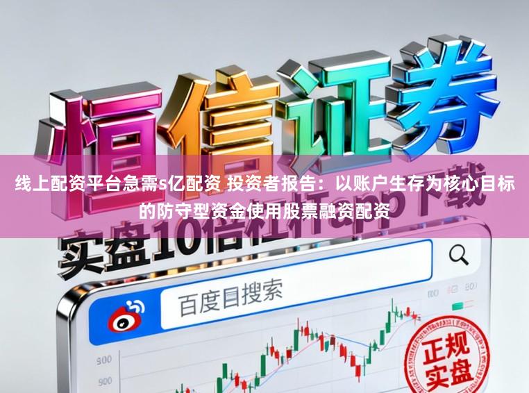 线上配资平台急需s亿配资 投资者报告:以账户生存为核心目标的防守型资金使用股票融资配资